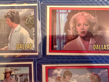 1981 Dallas TV Series Trading Cards 7 Card Lot Vintage Lorimar Set