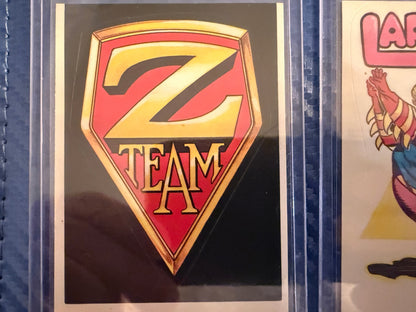 Vintage Power Baby Superhero Parody Sticker Cards 8 Card Set Lot