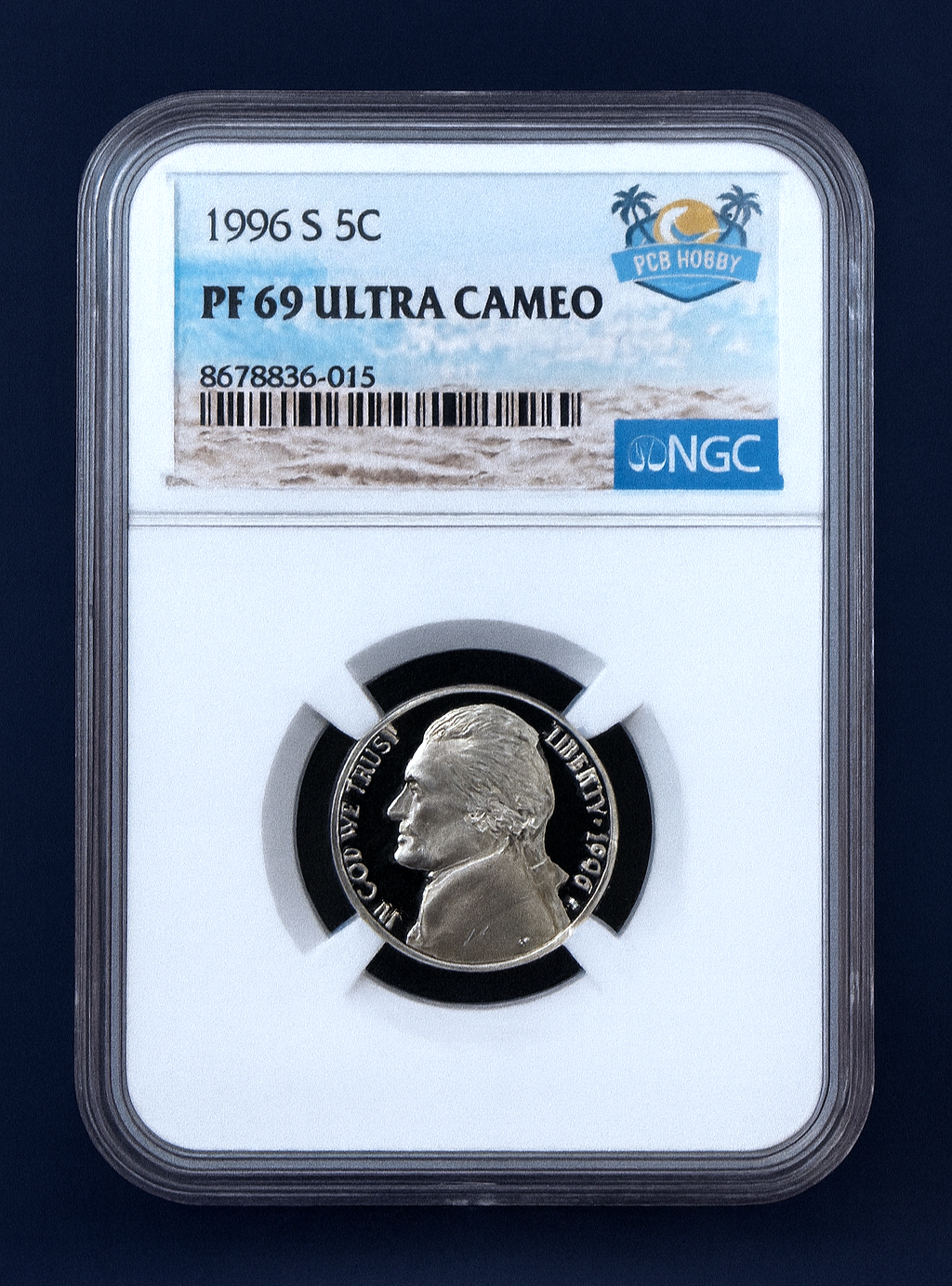 1996-S Jefferson Nickel PF69 Ultra Cameo NGC Proof 5C Certified