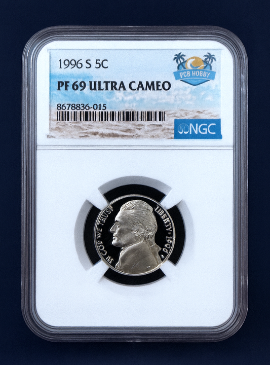1996-S Jefferson Nickel PF69 Ultra Cameo NGC Proof 5C Certified