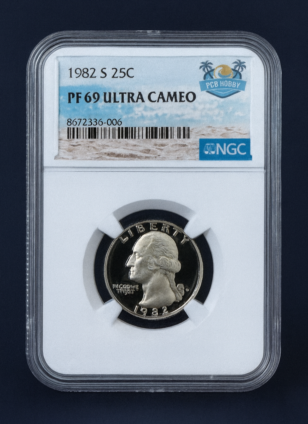 1982-S Washington Quarter PF69 Ultra Cameo NGC Proof 25C Certified
