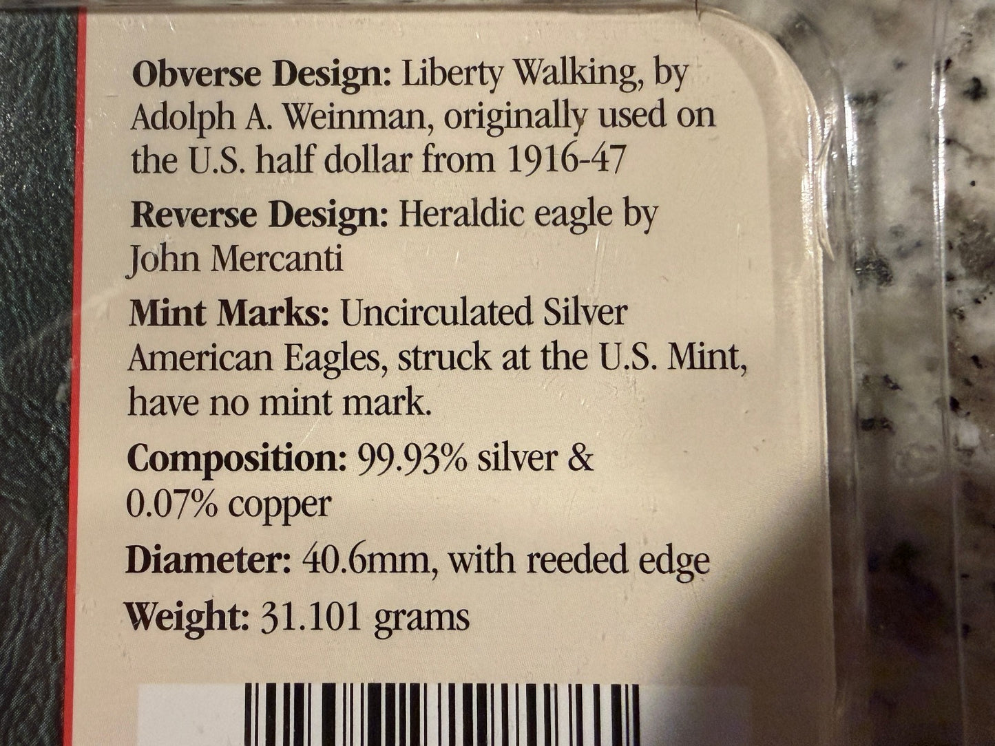 2004 American Silver Eagle 1 oz .999 Fine Silver $1 BU Uncirculated Coin