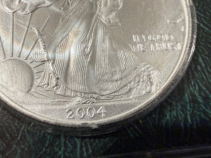 2004 American Silver Eagle 1 oz .999 Fine Silver $1 BU Uncirculated Coin