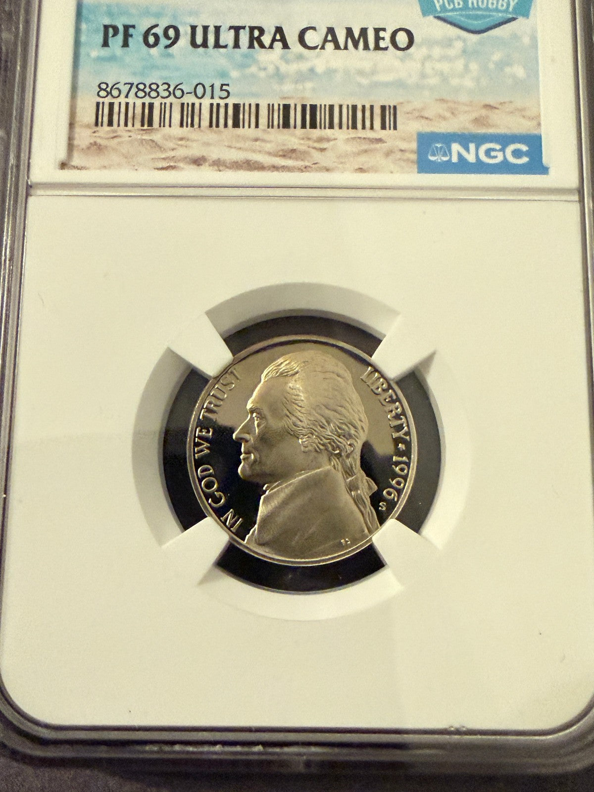 1996-S Jefferson Nickel PF69 Ultra Cameo NGC Proof 5C Certified
