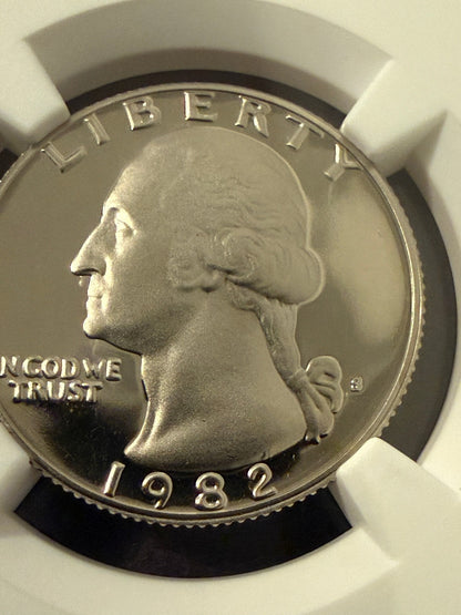 1982-S Washington Quarter PF69 Ultra Cameo NGC Proof 25C Certified