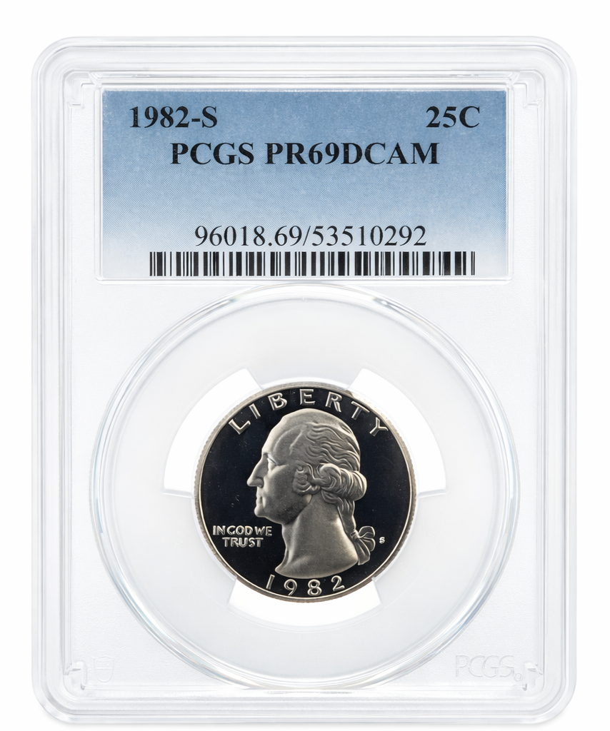 1982 S Washington Quarter PCGS PR69 DCAM Proof Deep Cameo US Coin