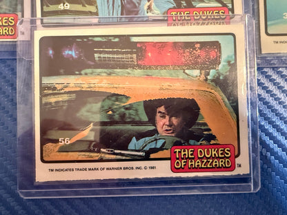 1981 Dukes of Hazzard Trading Cards Lot 7 Card Set w Sheriff Sticker