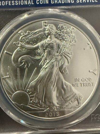 2016 Silver Eagle PCGS MS70 30th Anniversary Perfect Grade Coin