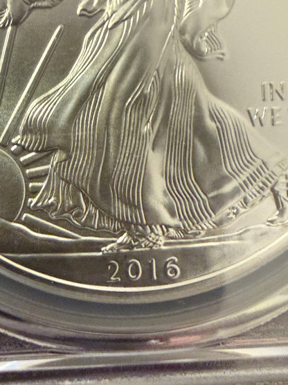 2016 Silver Eagle PCGS MS70 30th Anniversary Perfect Grade Coin