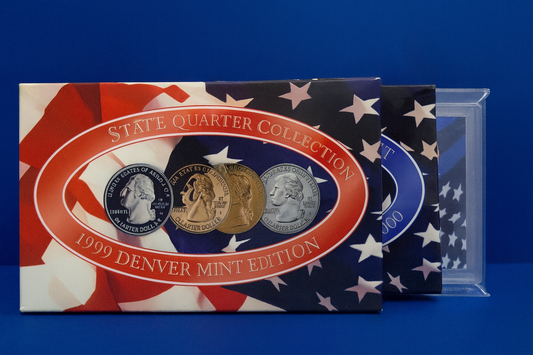 3 Pack US State Quarters Set 1999 D 2002 2004 Proof Coins Collection