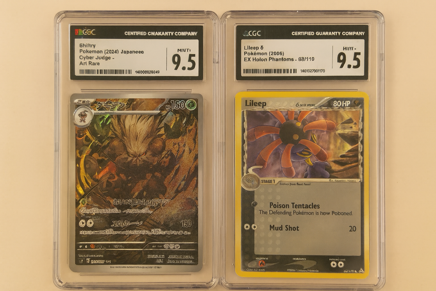 CGC 9.5 Pokemon Card Lot Shiftry 2024 Japanese Art Rare Lileep 2006