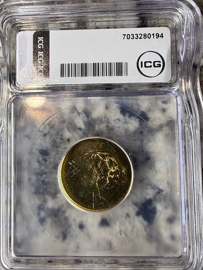 1883 Liberty Head V Nickel ICG Genuine Racketeer Gold Tone Coin
