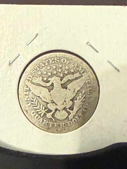 1907 Barber Quarter & Hilo Honolulu Hawaii Dollar Tokens 3 Coin Lot