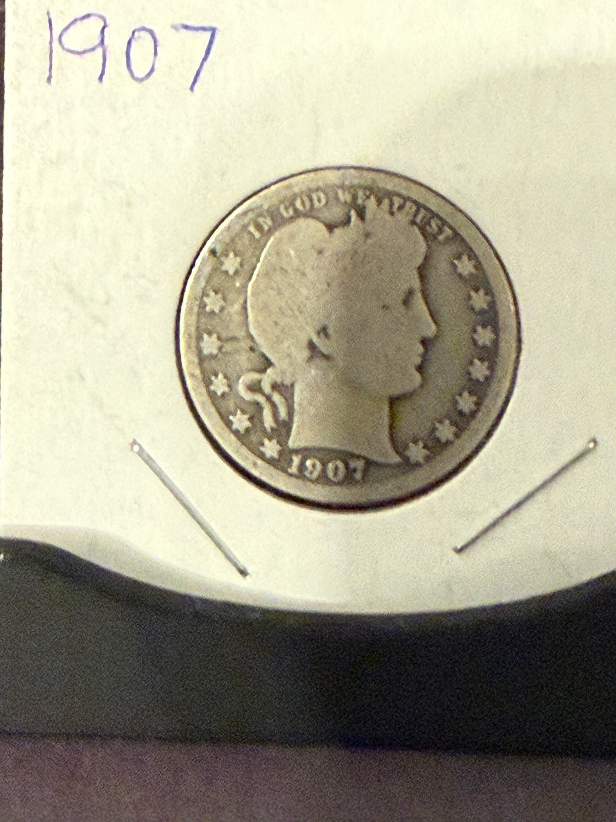 1907 Barber Quarter & Hilo Honolulu Hawaii Dollar Tokens 3 Coin Lot