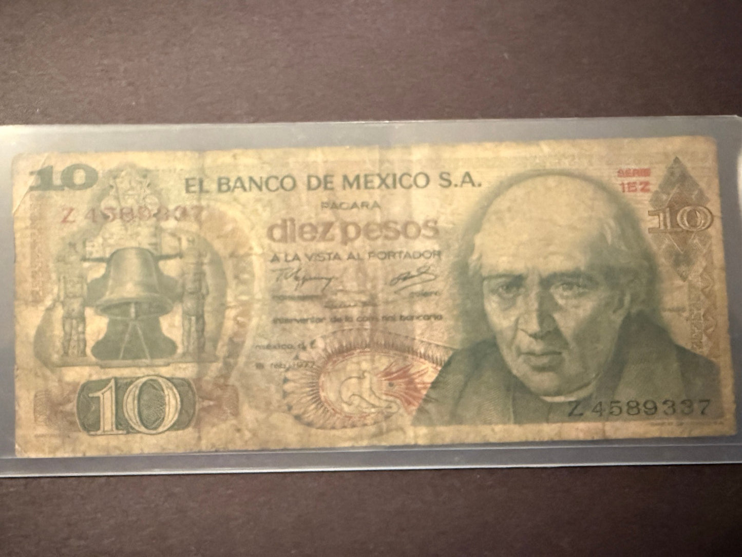 World Coin Lot 7 Piece Mexico 10 Pesos Silver + Mixed Foreign Currency
