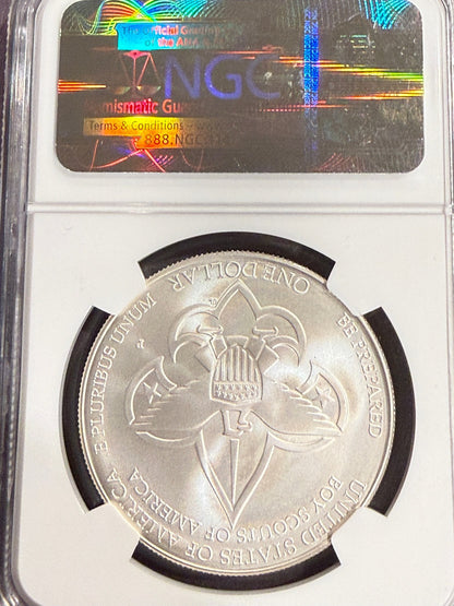 2010-P Boy Scouts Silver Dollar NGC MS70 Perfect Grade Commemorative