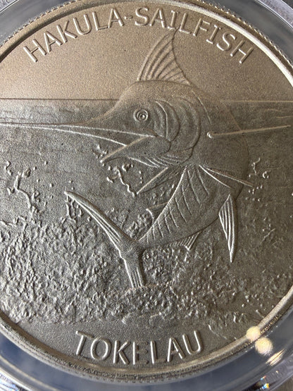 2016 Tokelau Hakula Sailfish 1 oz .999 Silver Coin PCGS MS67