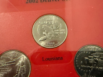 2002 Denver State Quarter Set & Presidential $1 Proof Coins Collection