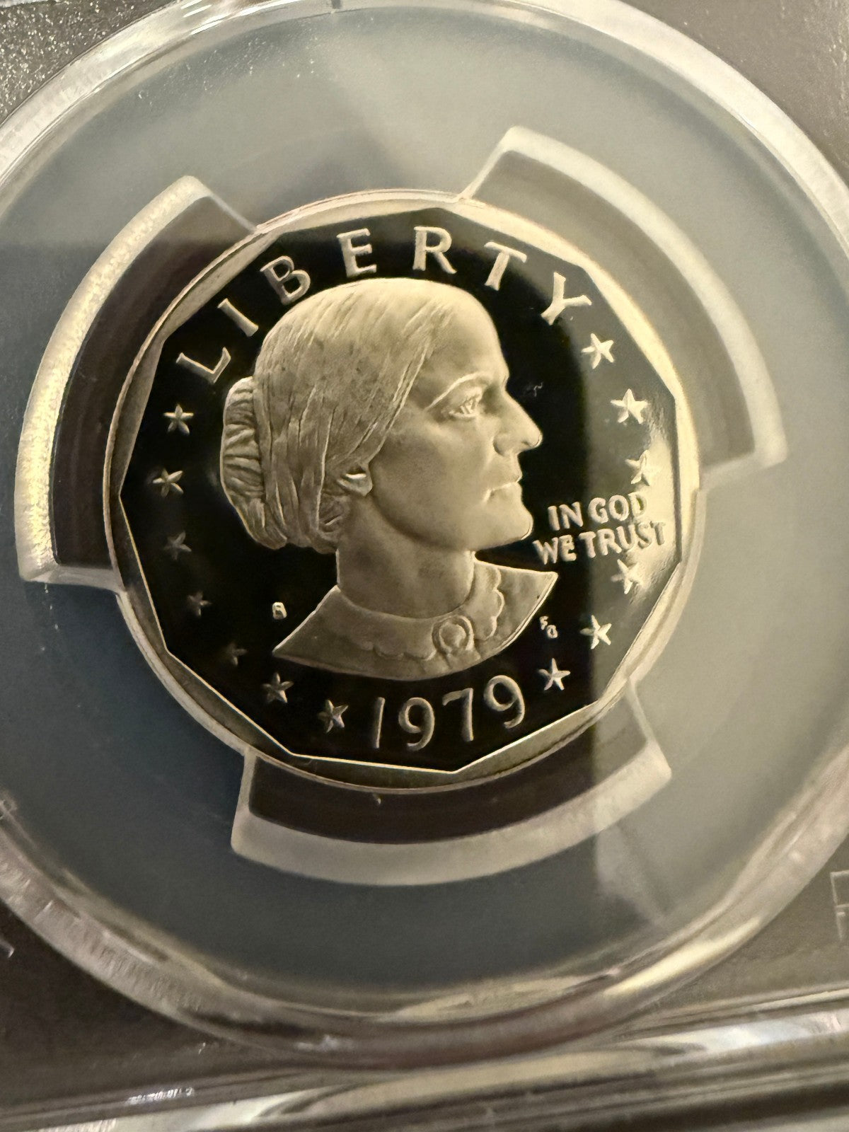 1979-S Susan B Anthony Dollar PCGS PR70DCAM Type 1 Proof Deep Cameo