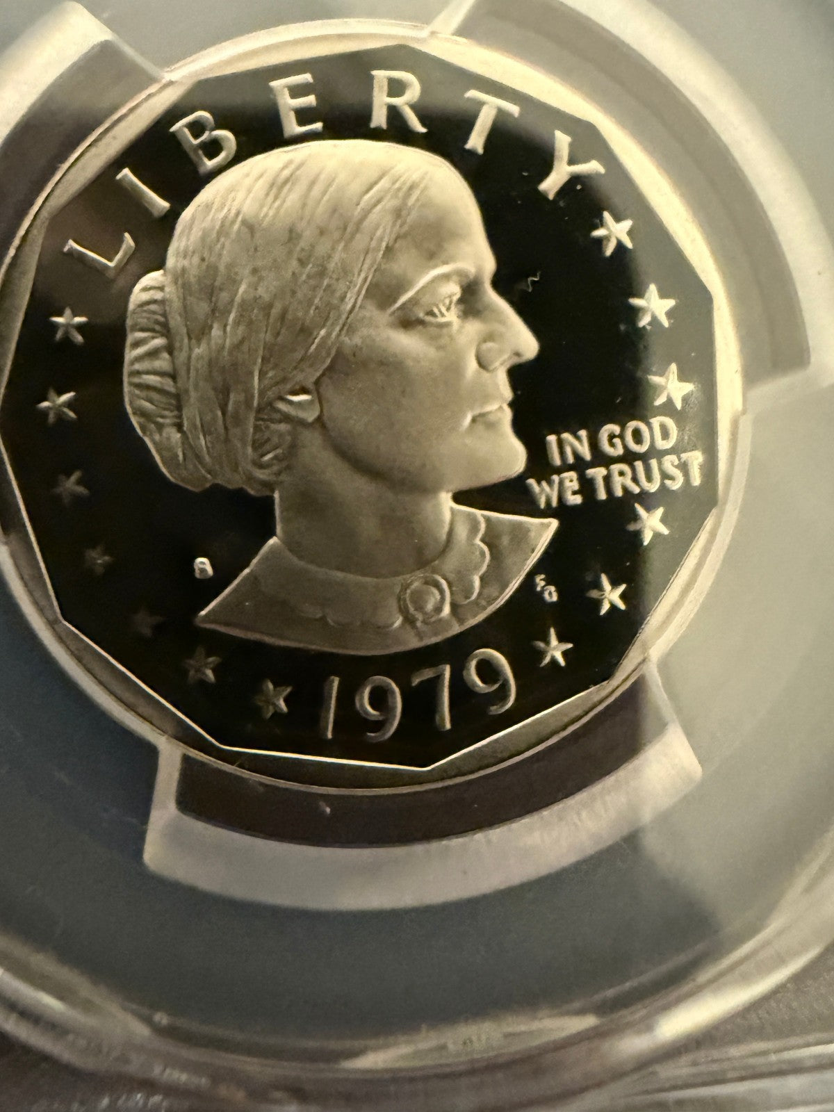 1979-S Susan B Anthony Dollar PCGS PR70DCAM Type 1 Proof Deep Cameo