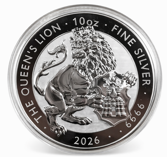 2026 British Royal Arms Lion 10oz Silver Coin .9999 Fine UK Bullion