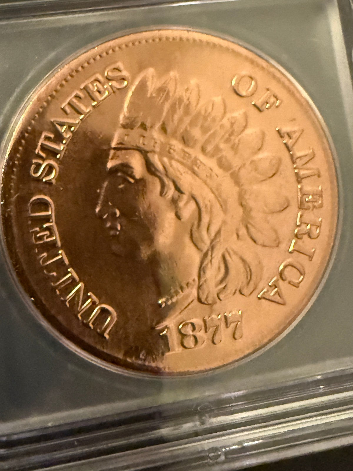 1 oz Copper Round Indian Head Cent Style ICG Brilliant Uncirculated