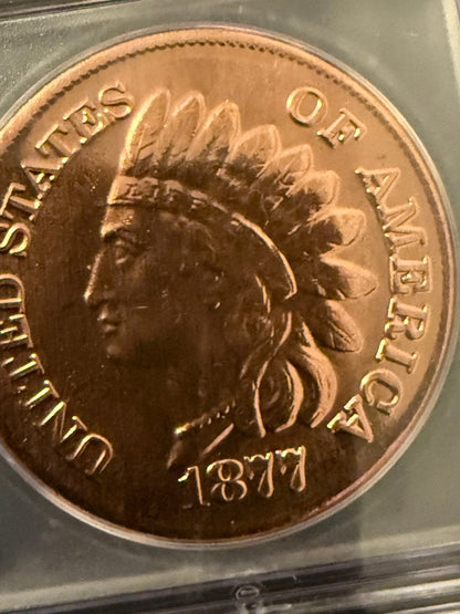 1 oz Copper Round Indian Head Cent Style ICG Brilliant Uncirculated