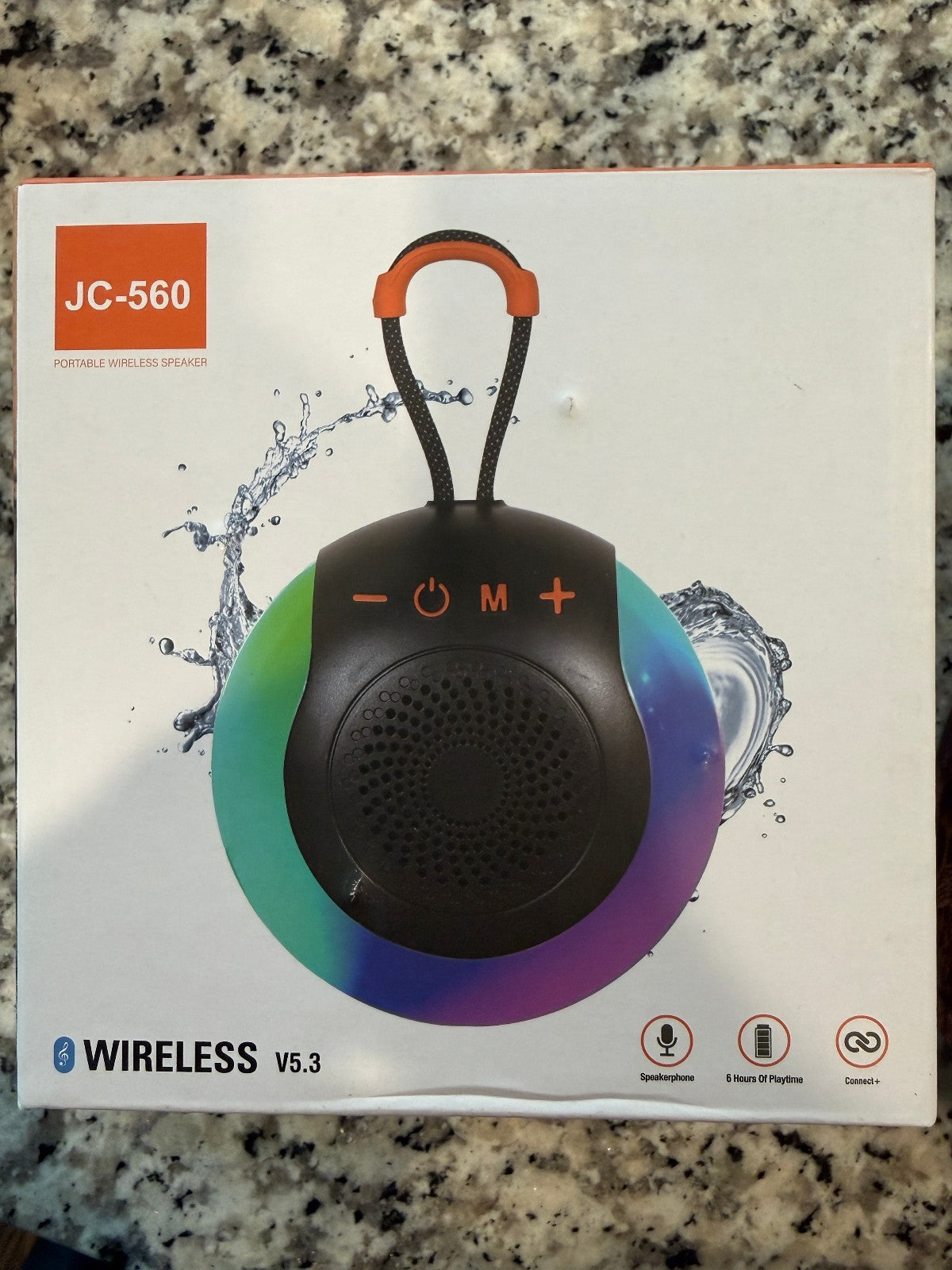 JC-560 Bluetooth Speaker V5.3 Waterproof LED Portable Wireless Bass