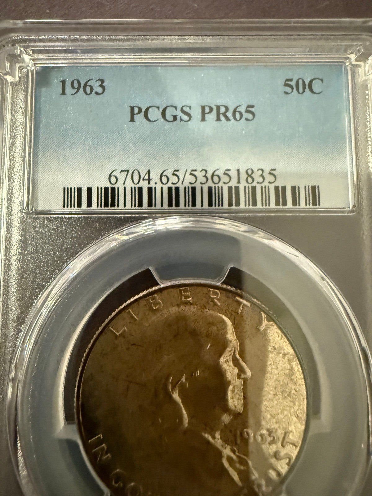 1963 Franklin Half Dollar PCGS PR65 Proof 90% Silver US 50C Coin