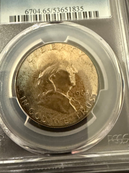 1963 Franklin Half Dollar PCGS PR65 Proof 90% Silver US 50C Coin