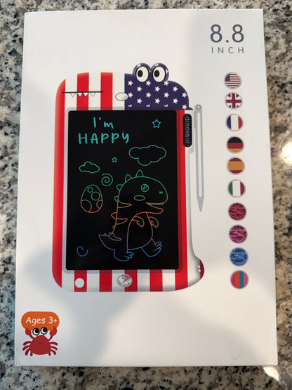 8.8" LCD Writing Tablet for Kids Reusable Drawing Board Toddler Doodle Pad