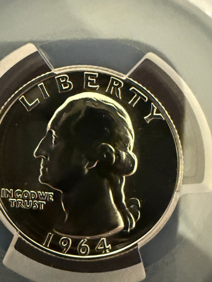 1964 Washington Quarter PCGS PR67 Proof 90% Silver Certified Coin