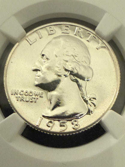 1958 1961 Proof Washington Quarters NGC PF67 2 Coin Silver Set