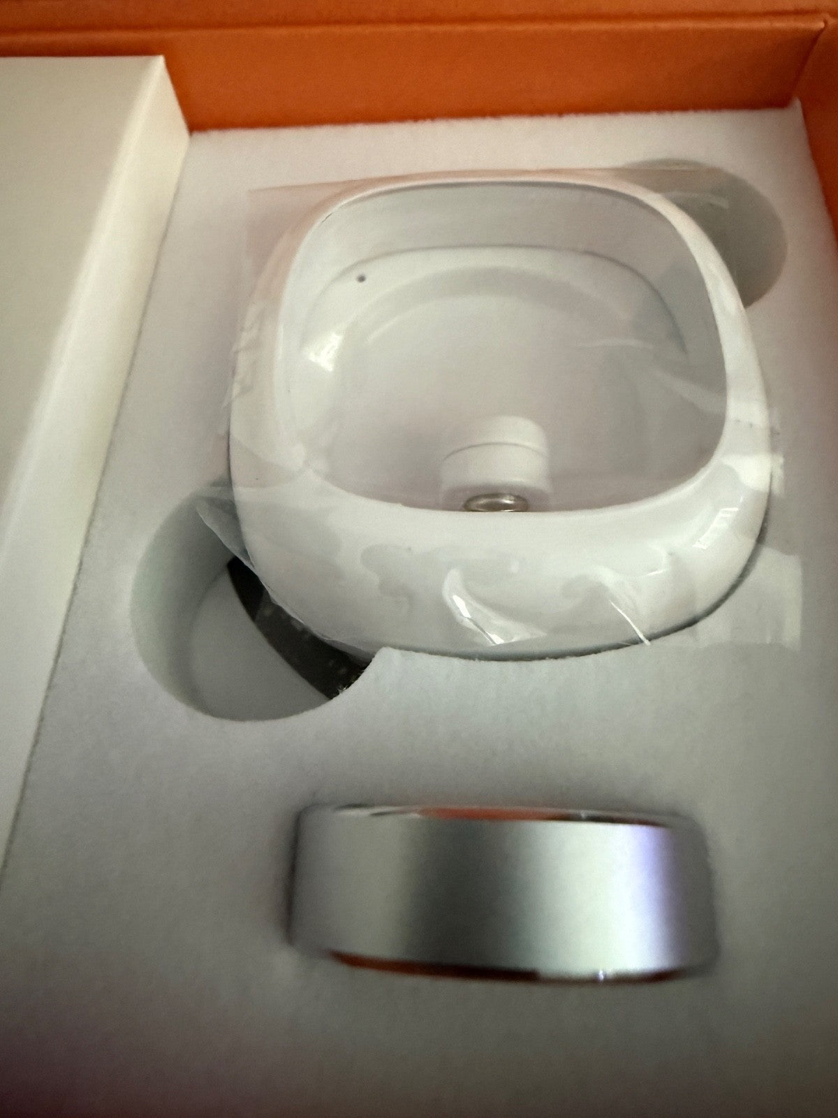 Smart Health Ring Fitness Tracker Silver Size 11 Men Women Sleep Heart