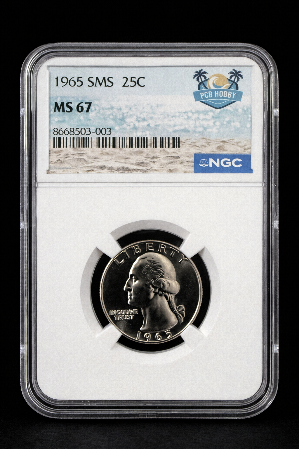 1965 SMS Washington Quarter MS67 NGC Certified Special Mint Set 25C Gem