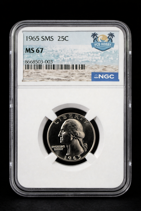 1965 SMS Washington Quarter MS67 NGC Certified Special Mint Set 25C Gem