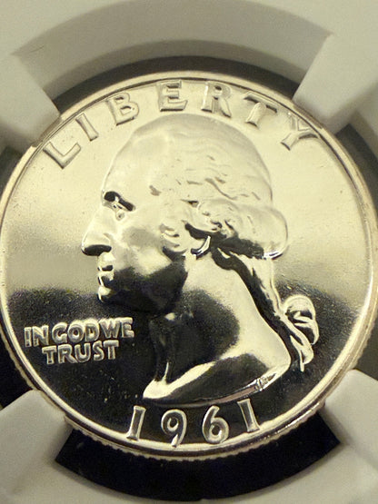 1958 1961 Proof Washington Quarters NGC PF67 2 Coin Silver Set