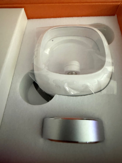 Smart Health Ring Fitness Tracker Silver Size 11 Sleep Heart Rate Monitor
