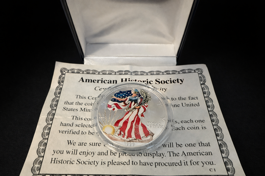1999 Colorized American Silver Eagle Walking Liberty Dollar Proof Style Coin