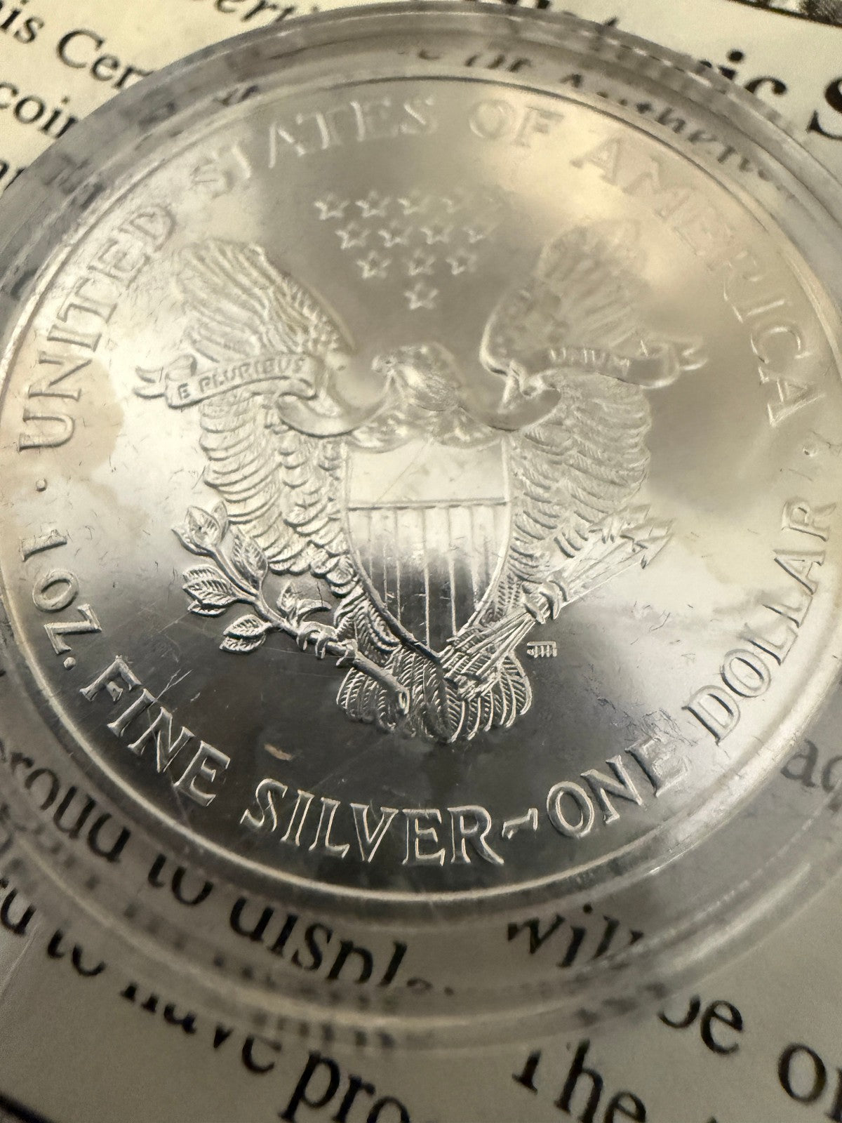 1999 Colorized American Silver Eagle Walking Liberty Dollar Proof Style Coin