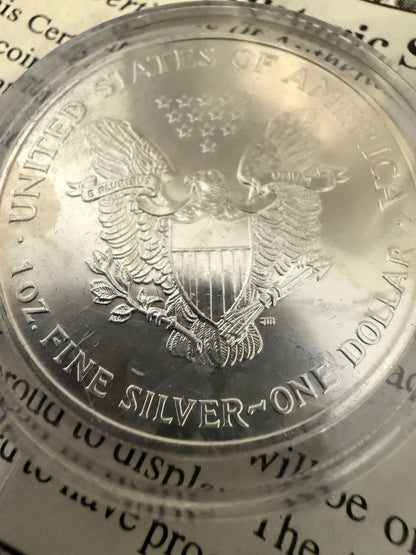 1999 Colorized American Silver Eagle Walking Liberty Dollar Proof Style Coin