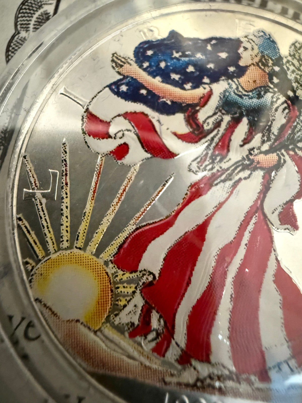 1999 Colorized American Silver Eagle Walking Liberty Dollar Proof Style Coin