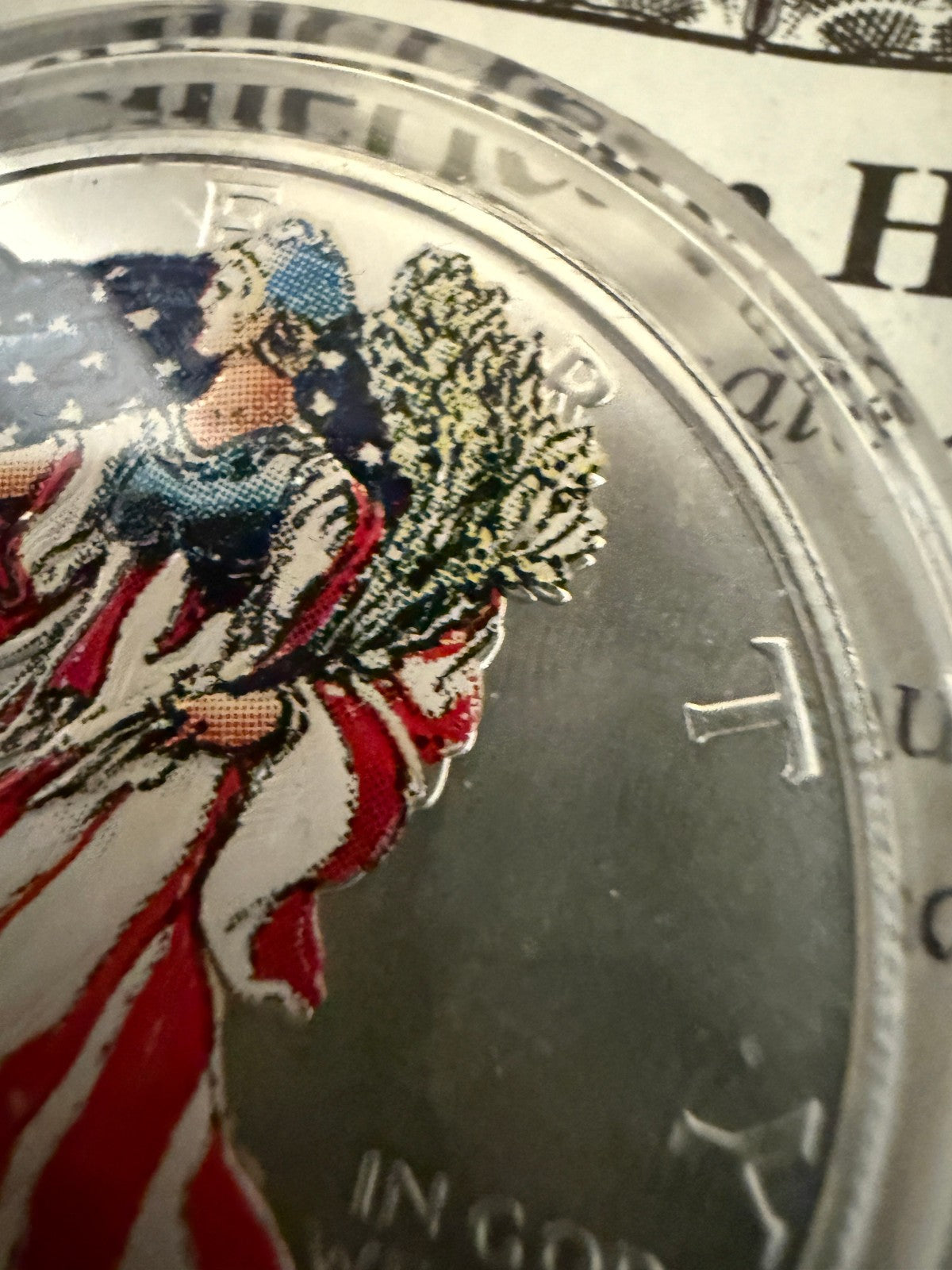 1999 Colorized American Silver Eagle Walking Liberty Dollar Proof Style Coin