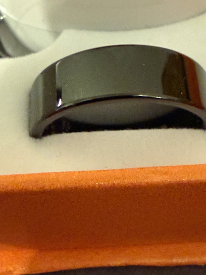 Black Smart Ring Health Fitness Tracker Size 12 Waterproof Sleep Monitor Ring