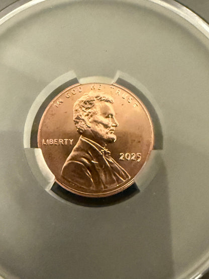 2025 Lincoln Shield Cent CAC MS64 RD Certified Penny CAC Graded Coin