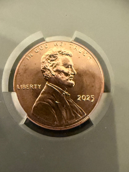 2025 Lincoln Shield Cent CAC MS64 RD Certified Penny CAC Graded Coin