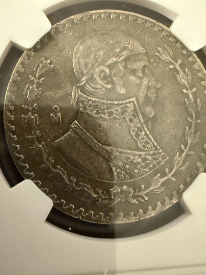 1958 Mo Mexico Peso NGC Genuine Silver Coin Historical Mexican Coin