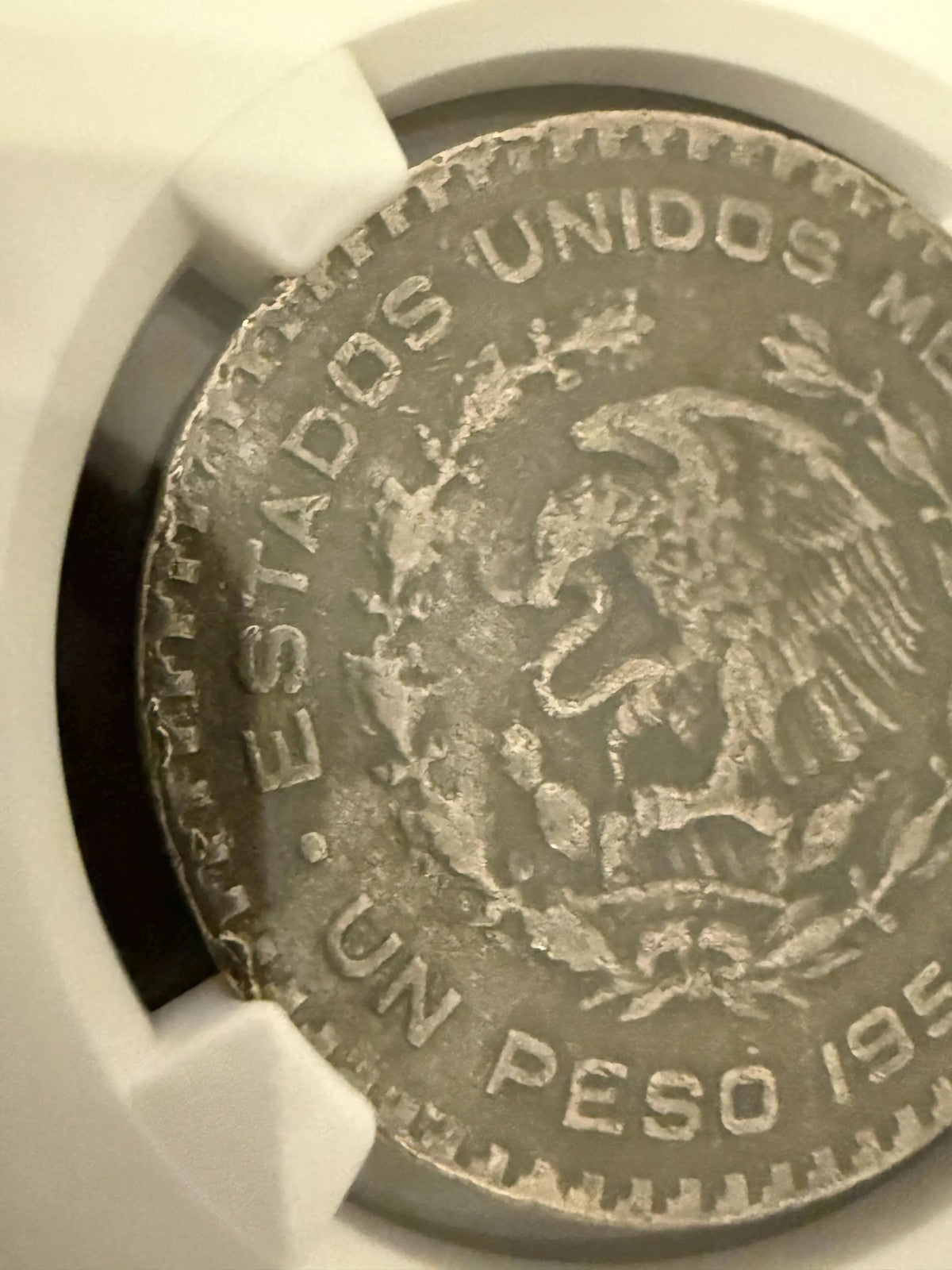 1958 Mo Mexico Peso NGC Genuine Silver Coin Historical Mexican Coin