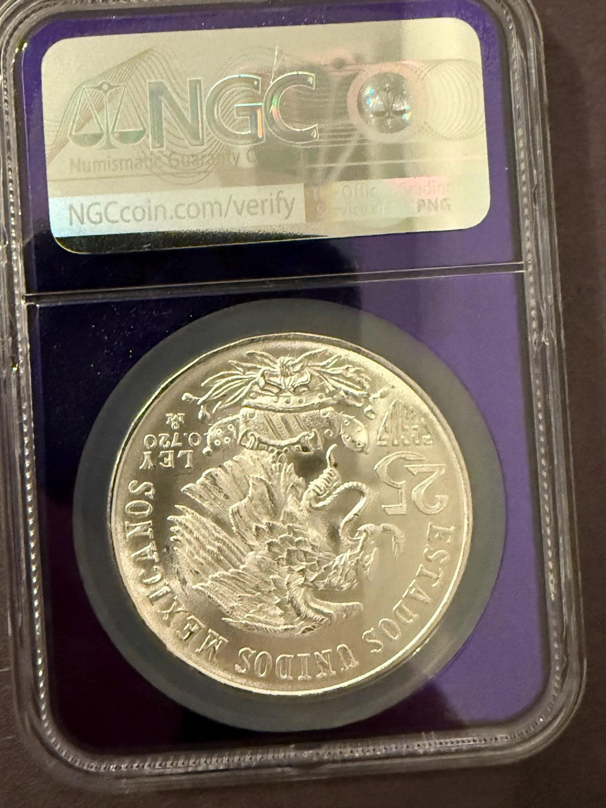 1968 Mexico Olympics 25 Pesos Silver Coin NGC MS66 KM479 Aztec Design