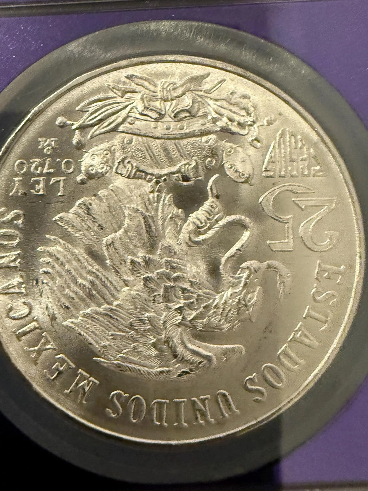 1968 Mexico Olympics 25 Pesos Silver Coin NGC MS66 KM479 Aztec Design